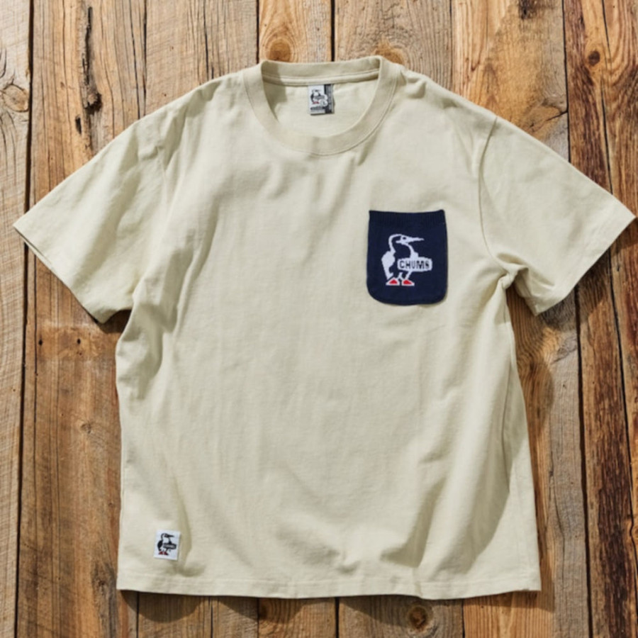 프릭스스토어 별주 CHUMS 부비버드 니트 포켓 크루넥 티셔츠 4컬러 1226180500650