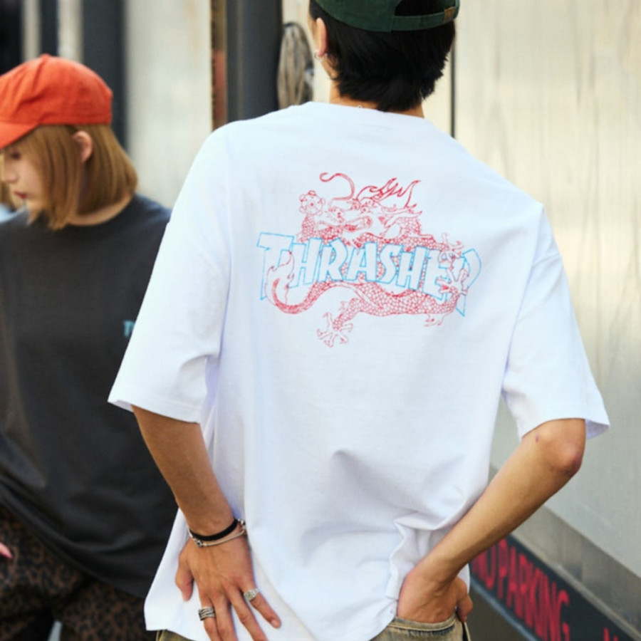 프릭스스토어 별주 THRASHER 빅 실루엣 DRAGON 백 프린트 티셔츠 2컬러 1226327600227
