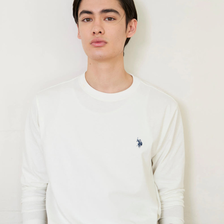 U.S. POLO ASSN. 유에스폴로에센 더블홀스맨 자수 긴팔티 4컬러 PLM52258