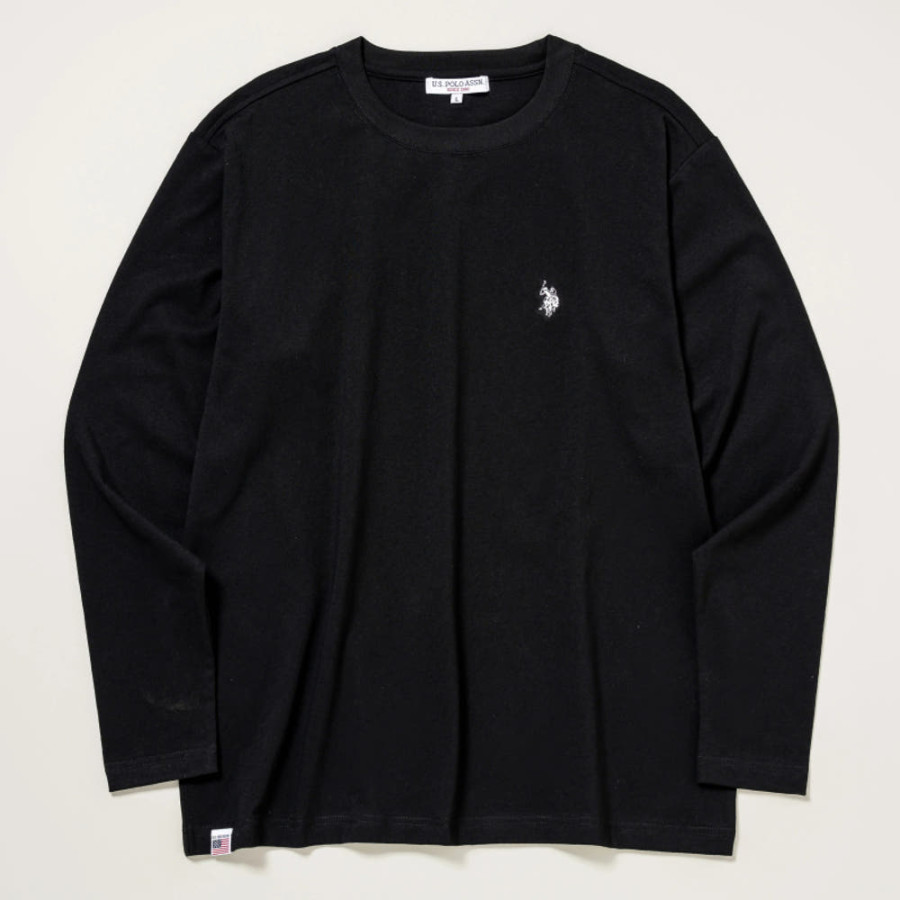 U.S. POLO ASSN. 유에스폴로에센 더블홀스맨 자수 긴팔티 4컬러 PLM52258