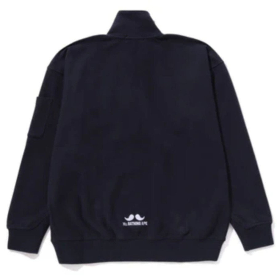 베이프 하프 지퍼 풀오버 스웨트 셔츠1 2컬러 7L30113303