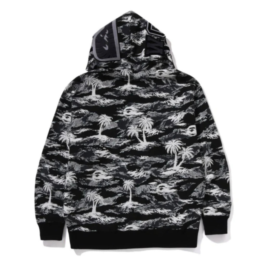 베이프 팜트리 카모 릴렉스 핏 샤크 풀 지퍼 후드 3컬러 1L30115313