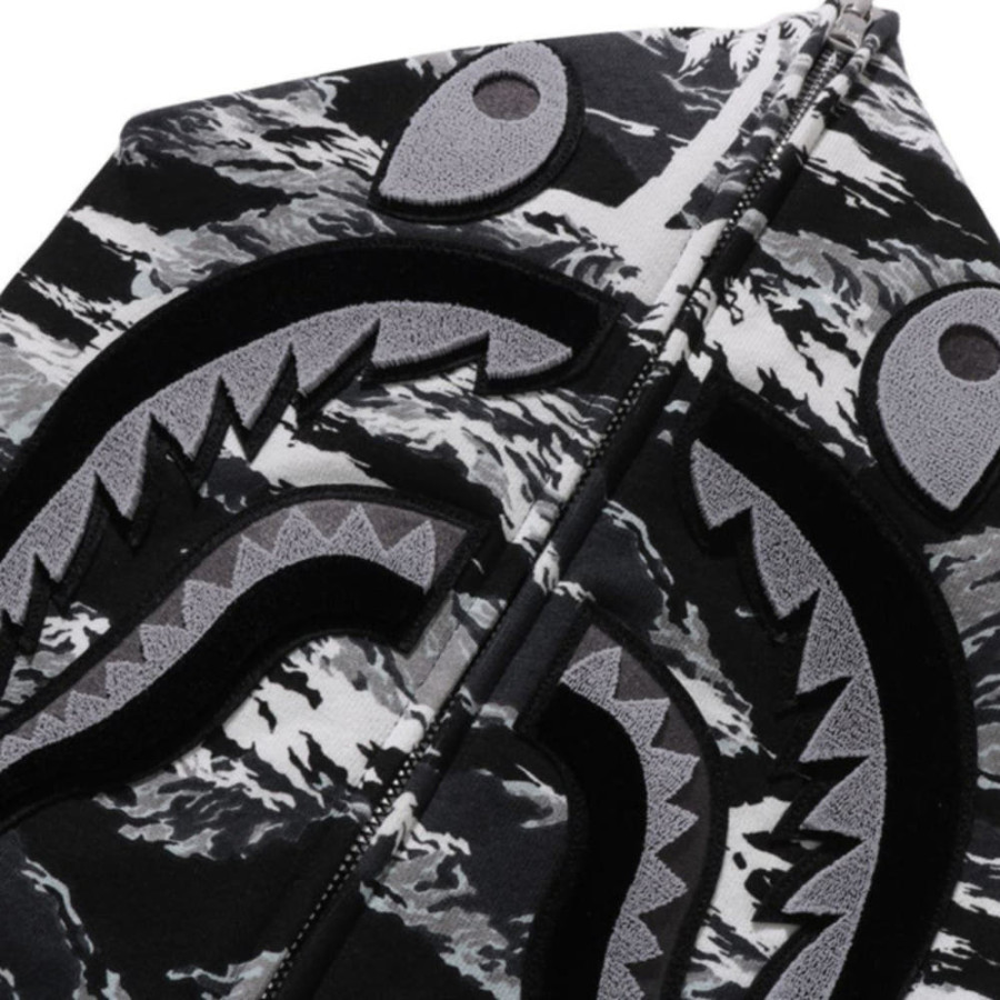 베이프 팜트리 카모 릴렉스 핏 샤크 풀 지퍼 후드 3컬러 1L30115313