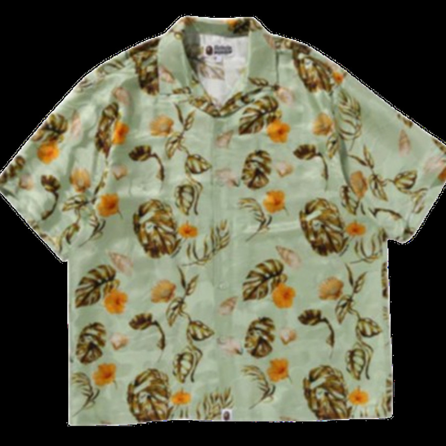 베이프 베케이션 패턴 오픈 카라 SS 셔츠 3컬러 1L30132308