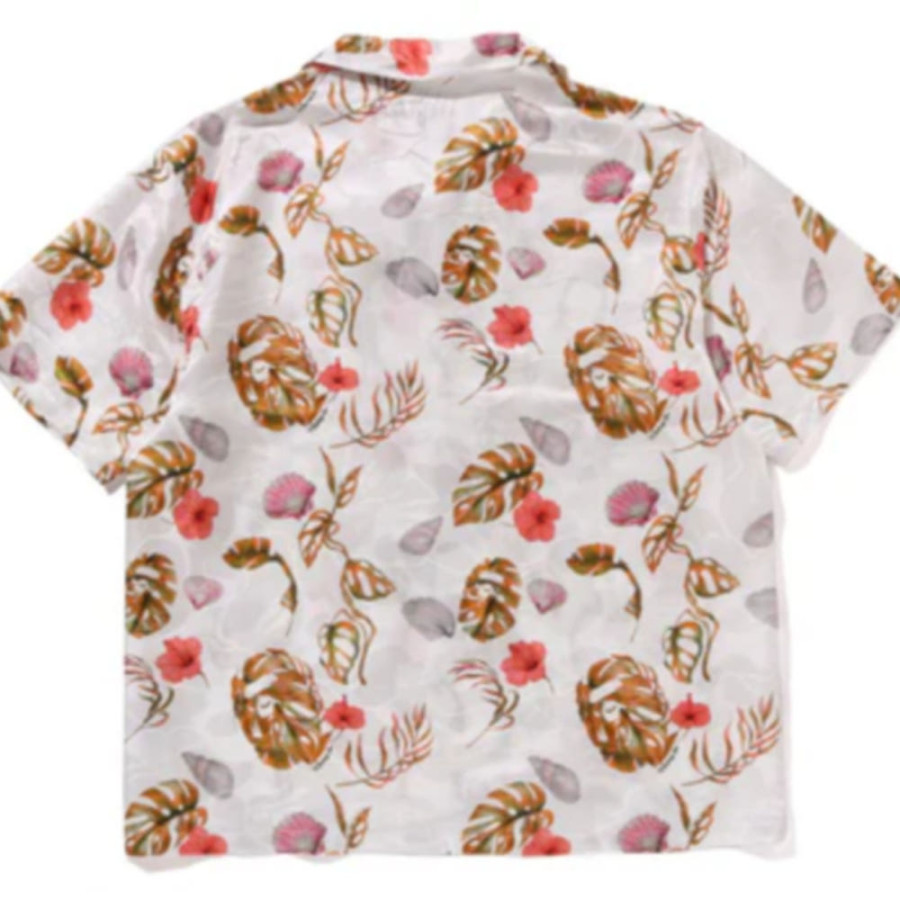 베이프 베케이션 패턴 오픈 카라 SS 셔츠 3컬러 1L30132308