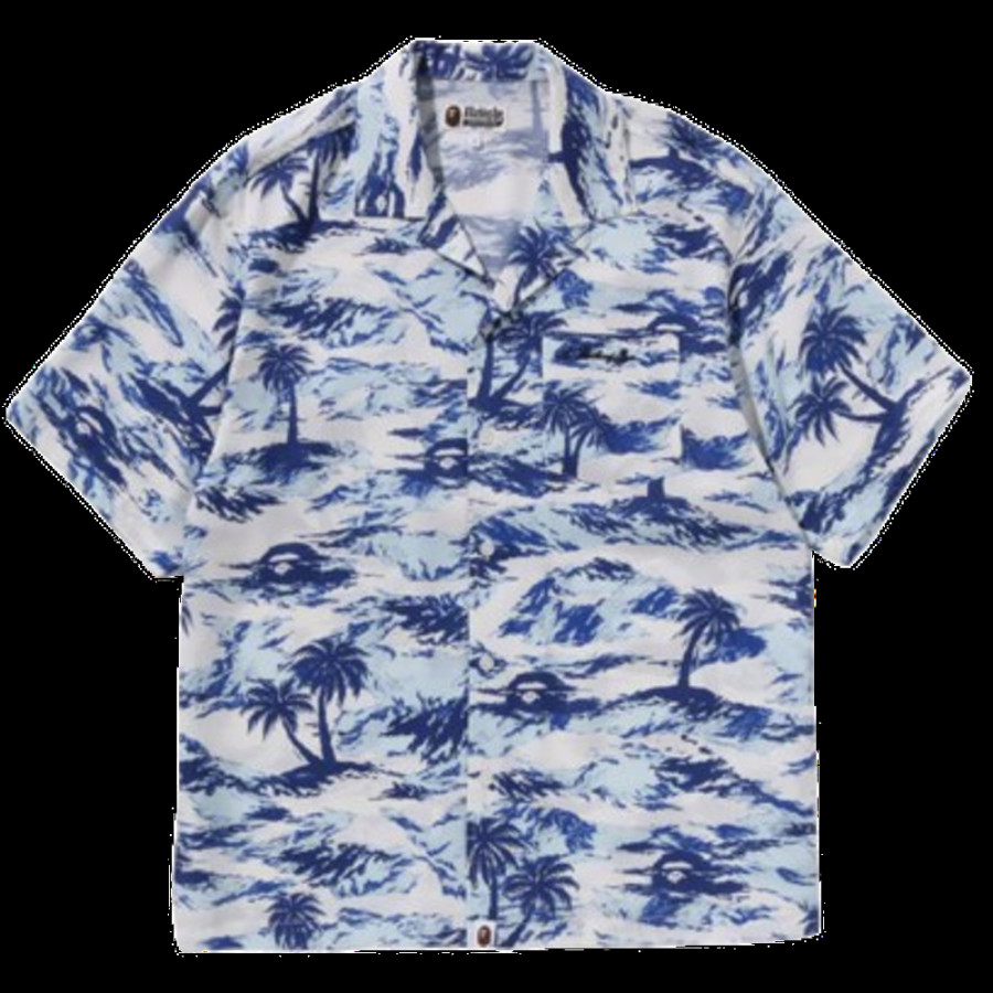 베이프 팜트리 카모 오픈 칼리지 포켓 SS 셔츠 3컬러 1L30132306