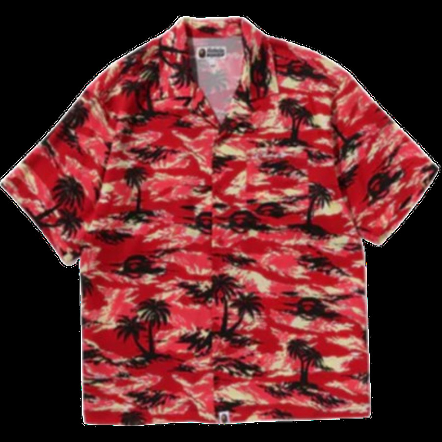 베이프 팜트리 카모 오픈 칼리지 포켓 SS 셔츠 3컬러 1L30132306