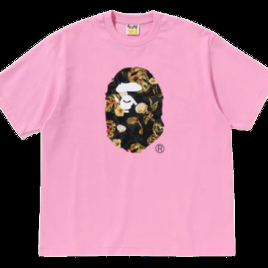 베이프 베케이션 패턴 에이프 헤드 릴렉스핏 티셔츠 4컬러 1L30110335