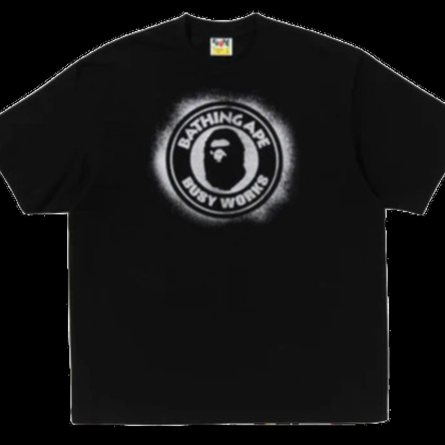 베이프 스프레이 프린트 비지 워크스 릴렉스 핏 티셔츠 4컬러 1L30110321