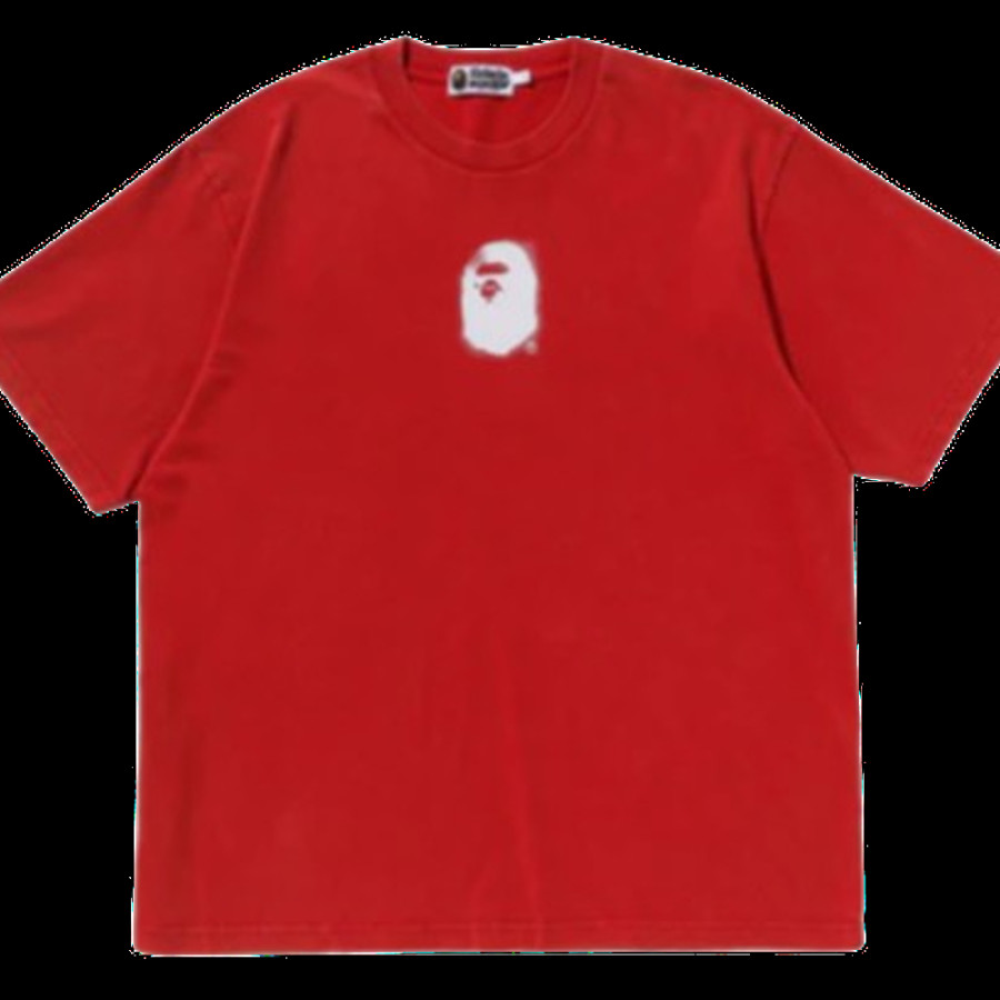 베이프 피그먼트 프린트 에이프 헤드 릴렉스 핏 티셔츠 3컬러 1L30109307