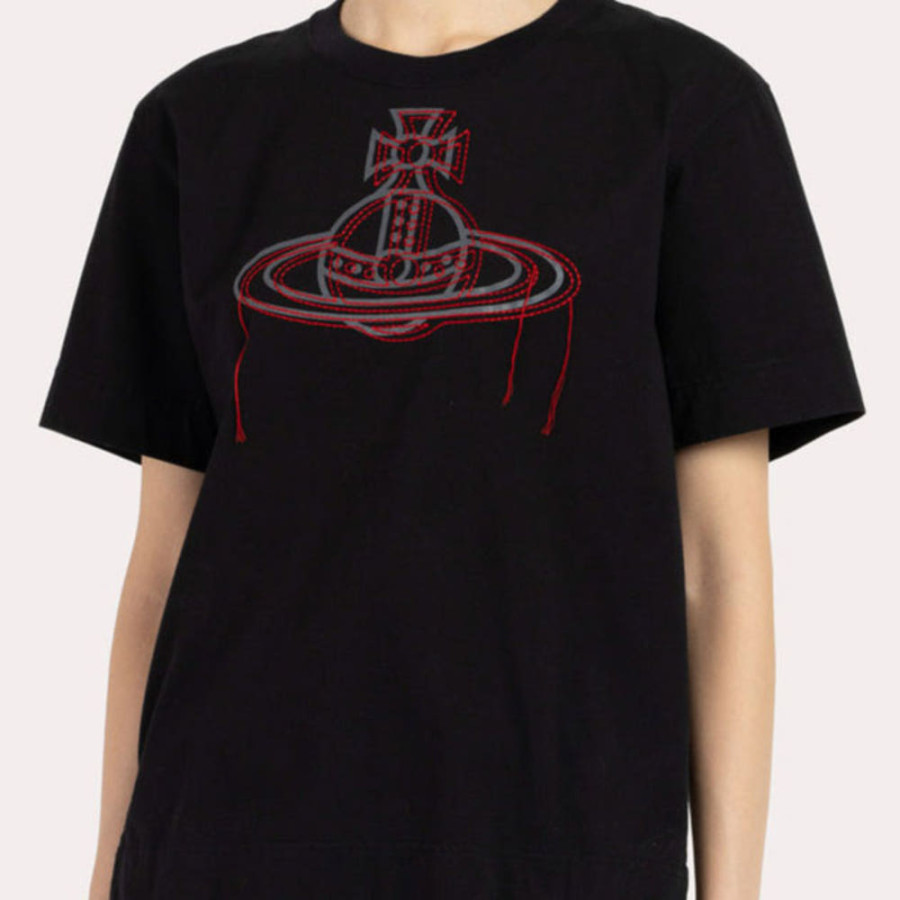 비비안웨스트우드 코튼 오프 스티치 ORB 자수 보이즈 티셔츠 3컬러 1612351019