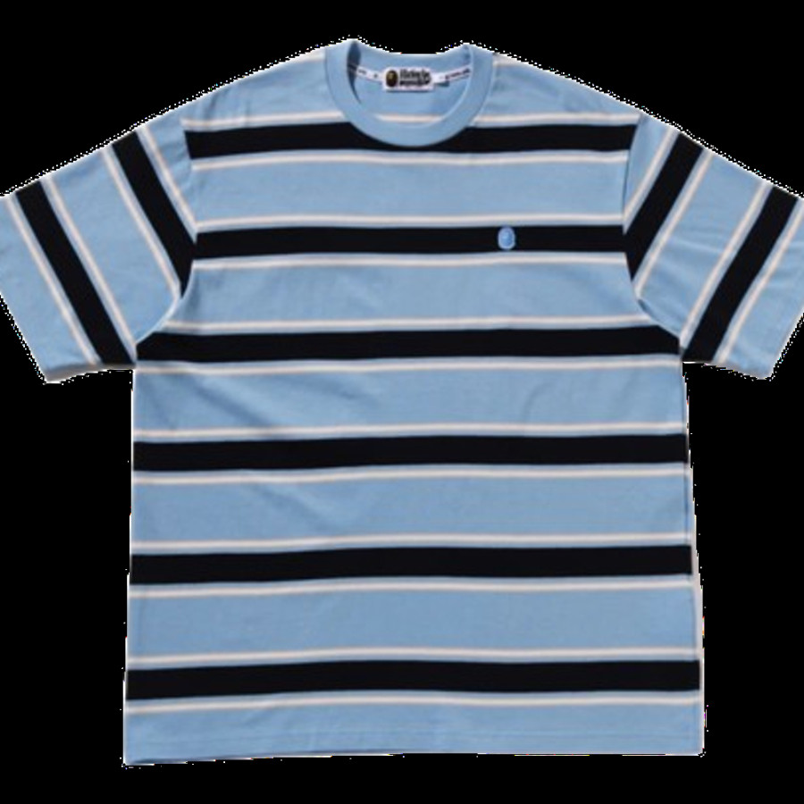 베이프 원포인트 스트라이프 릴렉스 핏 티셔츠 4컬러 1L30109305