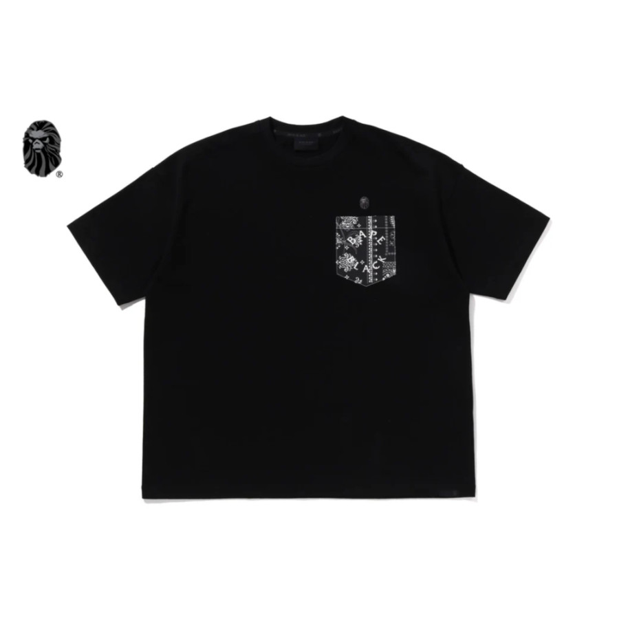 베이프 블랙 페이즐리 포켓 반팔티 2 3컬러 1L30109322