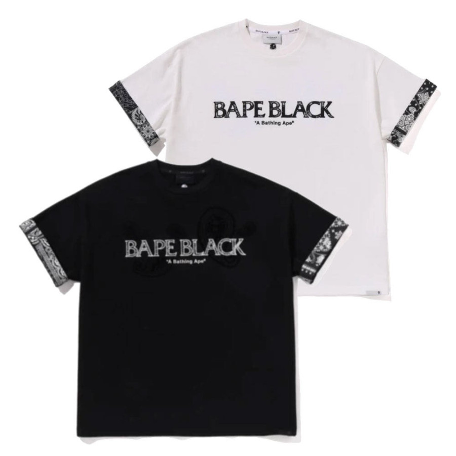 베이프 블랙 페이즐리 패치 로고 반팔티 2컬러 1L30109328