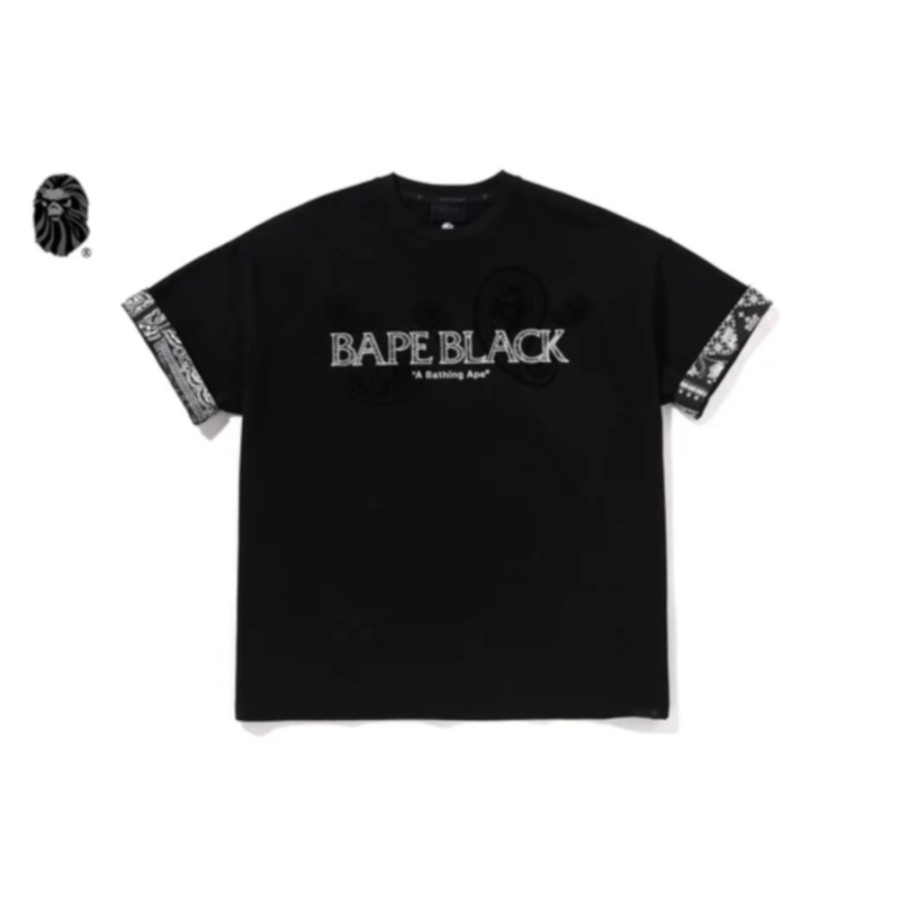 베이프 블랙 페이즐리 패치 로고 반팔티 2컬러 1L30109328