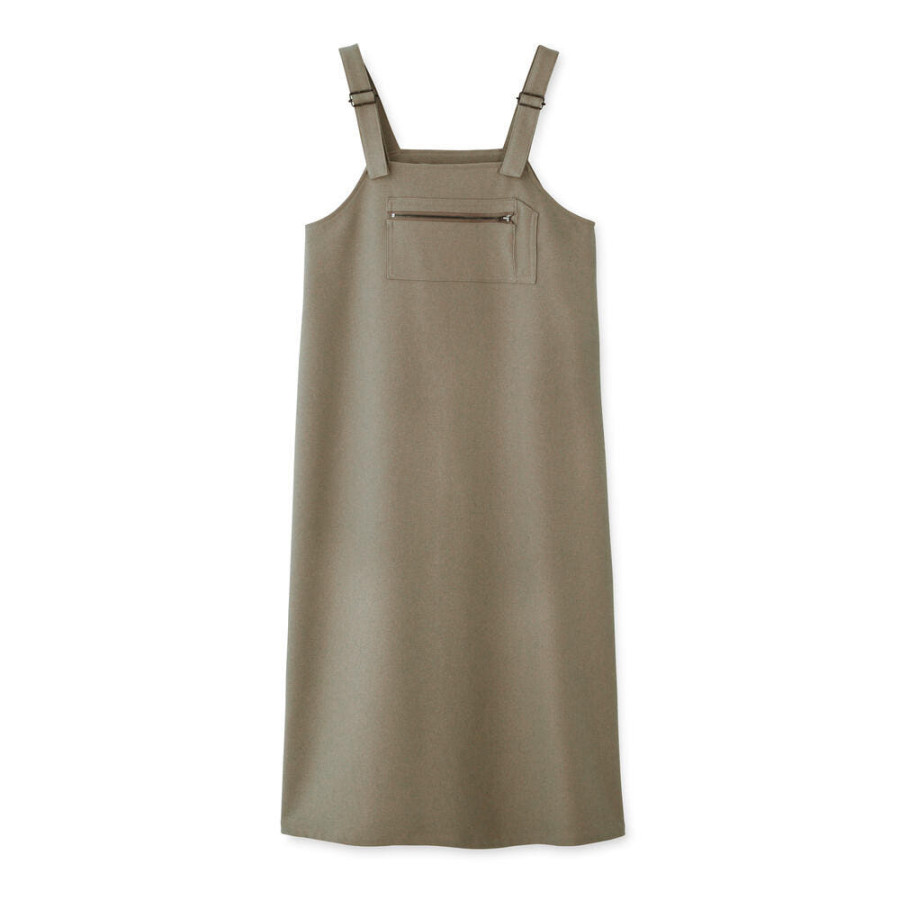 단톤 여성 폴리에스터 플란넬 멜빵 원피스 치마 3컬러 DT-F0079 FLP DNB252L202-0002