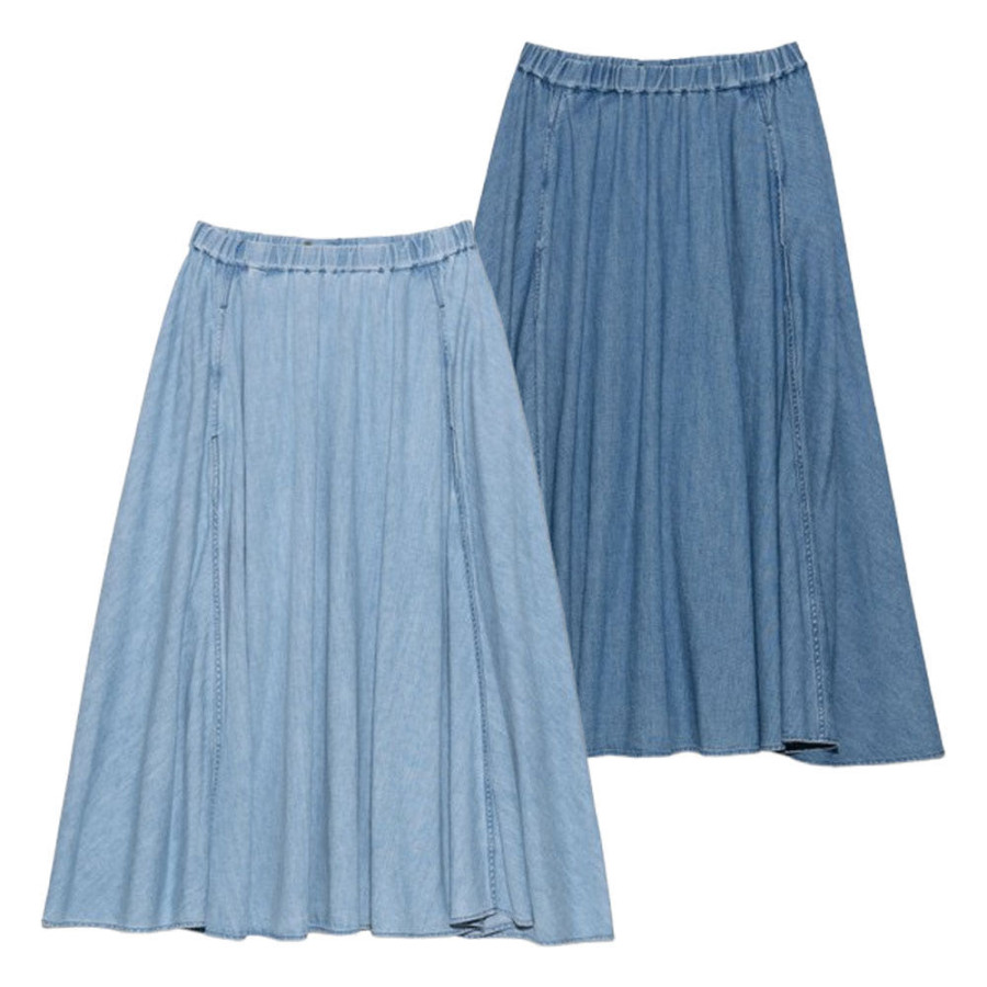 나나미카 여성 라이트 데님 서큘러 스커트 2컬러 S25SE088
