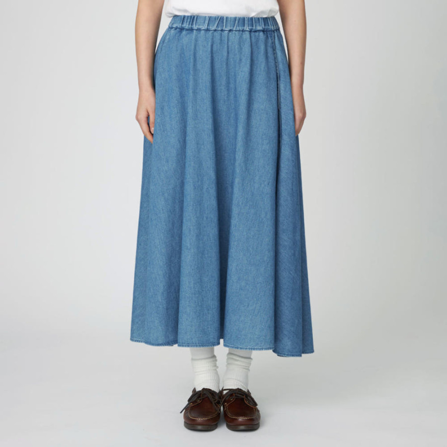 나나미카 여성 라이트 데님 서큘러 스커트 2컬러 S25SE088