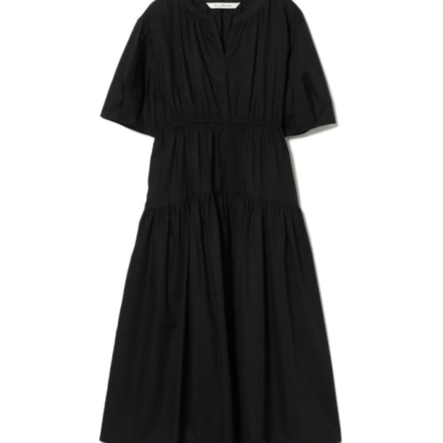 레이 빔즈 랜턴 슬리브 개더 원피스 3컬러 61-26-1240-111