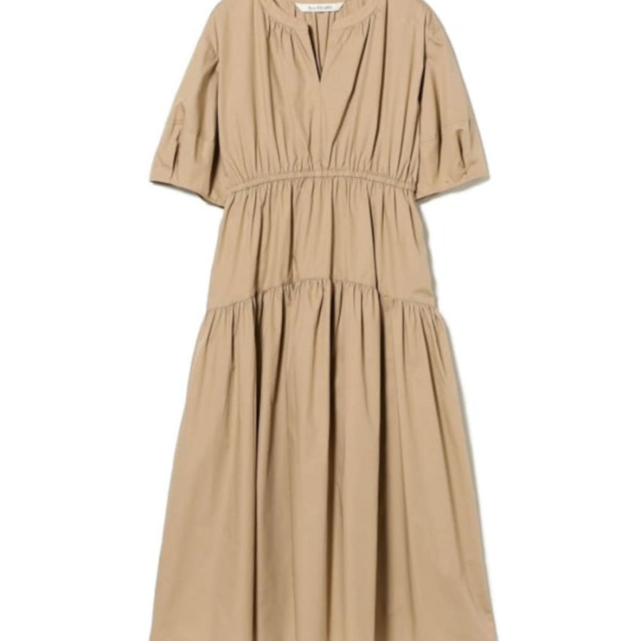 레이 빔즈 랜턴 슬리브 개더 원피스 3컬러 61-26-1240-111