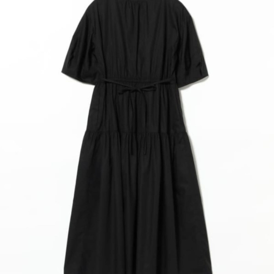 레이 빔즈 랜턴 슬리브 개더 원피스 3컬러 61-26-1240-111