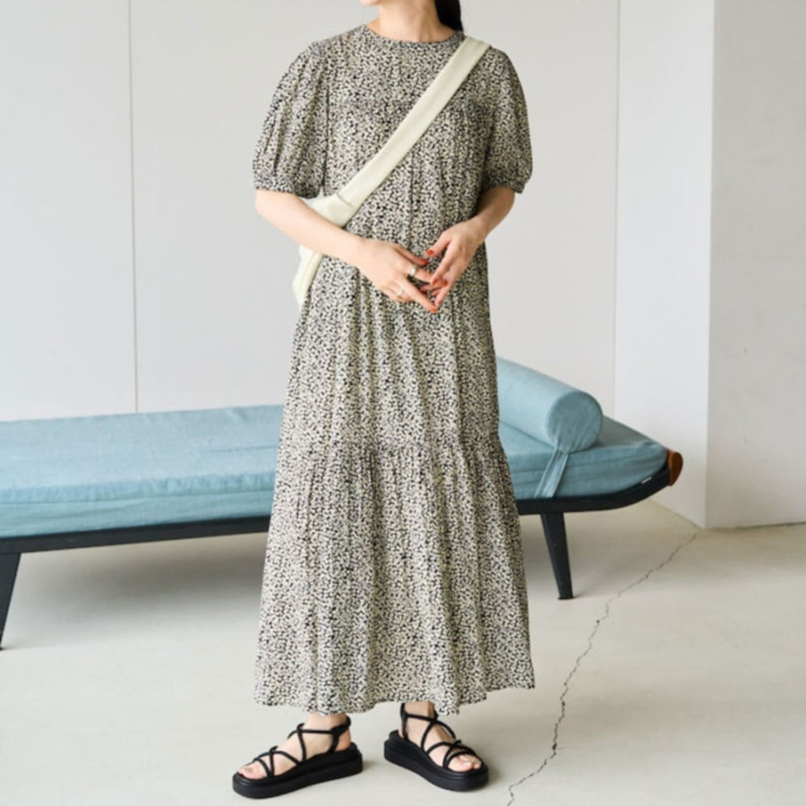 프릭스스토어 꽃무늬 맥시 반팔 원피스 4컬러 1314248900875
