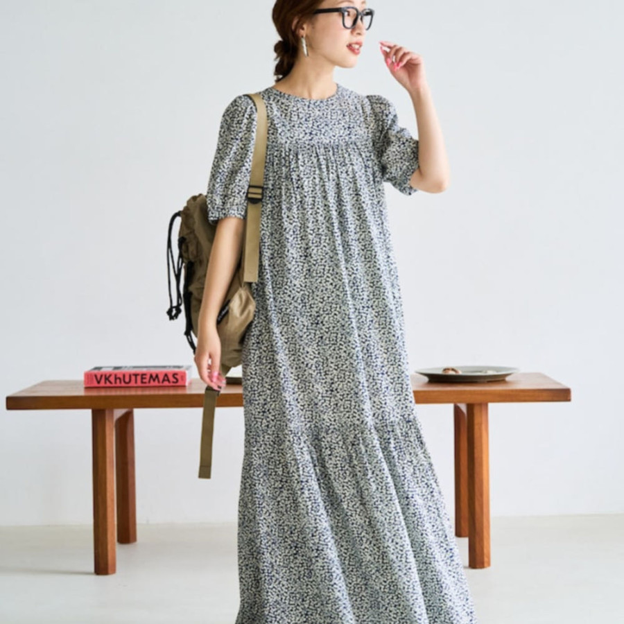 프릭스스토어 꽃무늬 맥시 반팔 원피스 4컬러 1314248900875