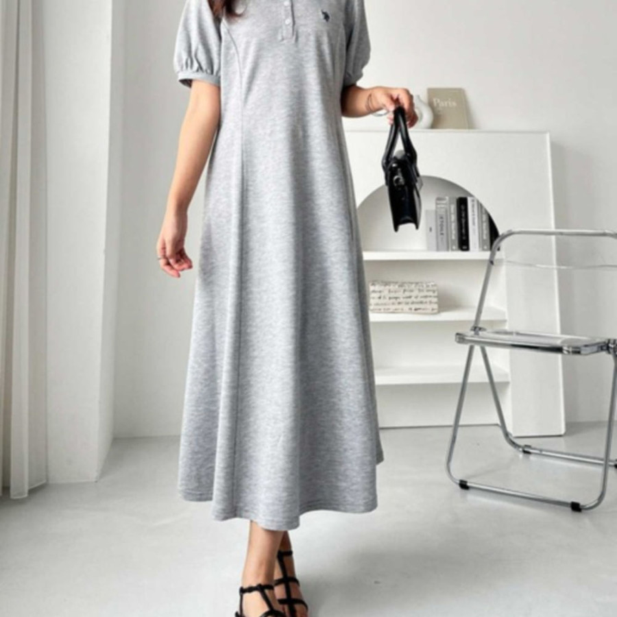 U.S. POLO ASSN. 유에스폴로에센 별주 GeeRA 폴로 카라 원피스 3컬러 208785