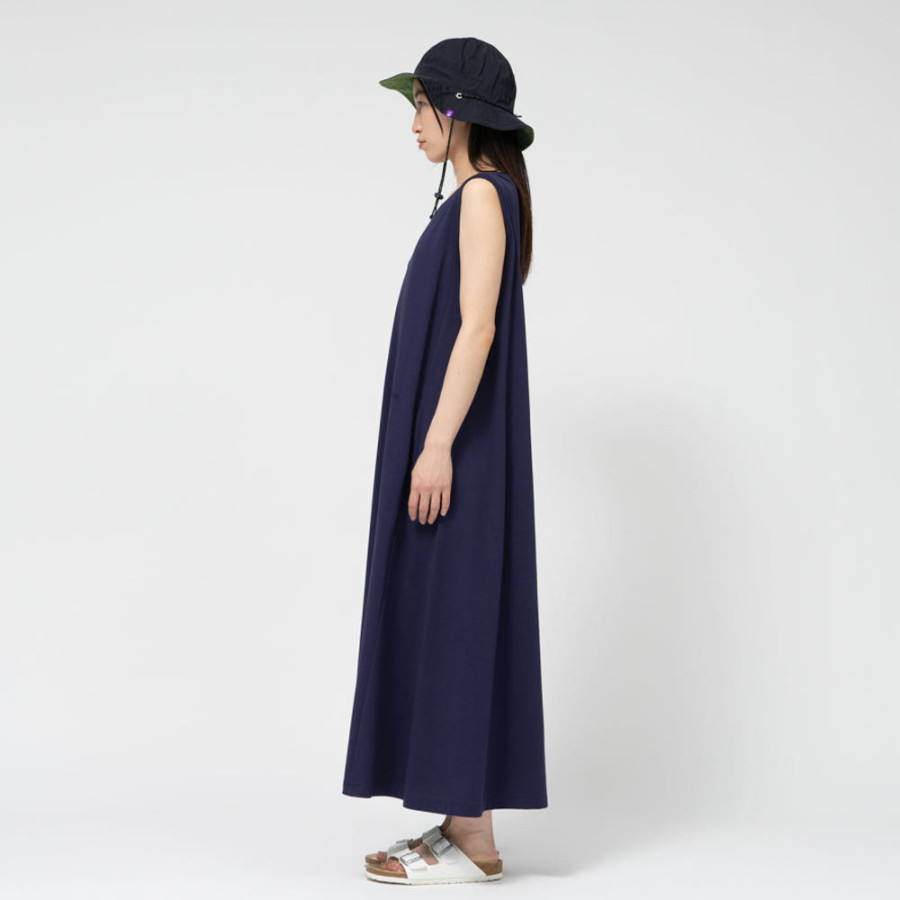 노스페이스 퍼플라벨 코튼 저지 민소매 플레어 원피스 3컬러 N25SF060