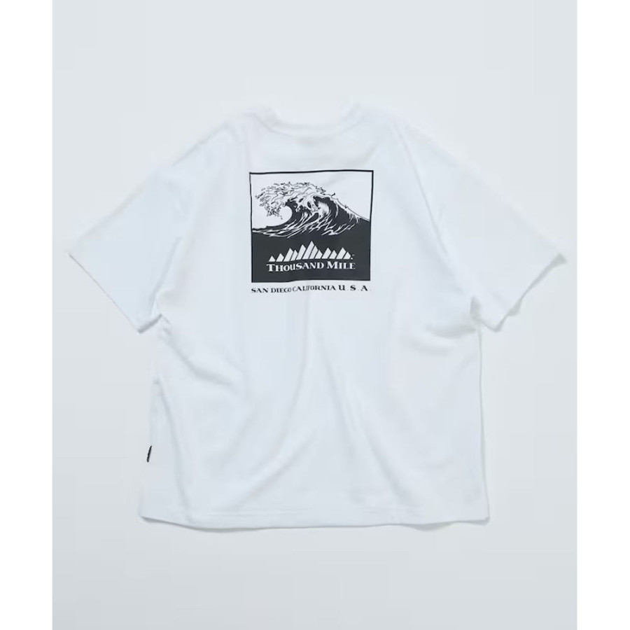 프릭스스토어 사우전드마일 별주 백프린트 웨이브 로고 반팔 티셔츠 4컬러 1226132800032