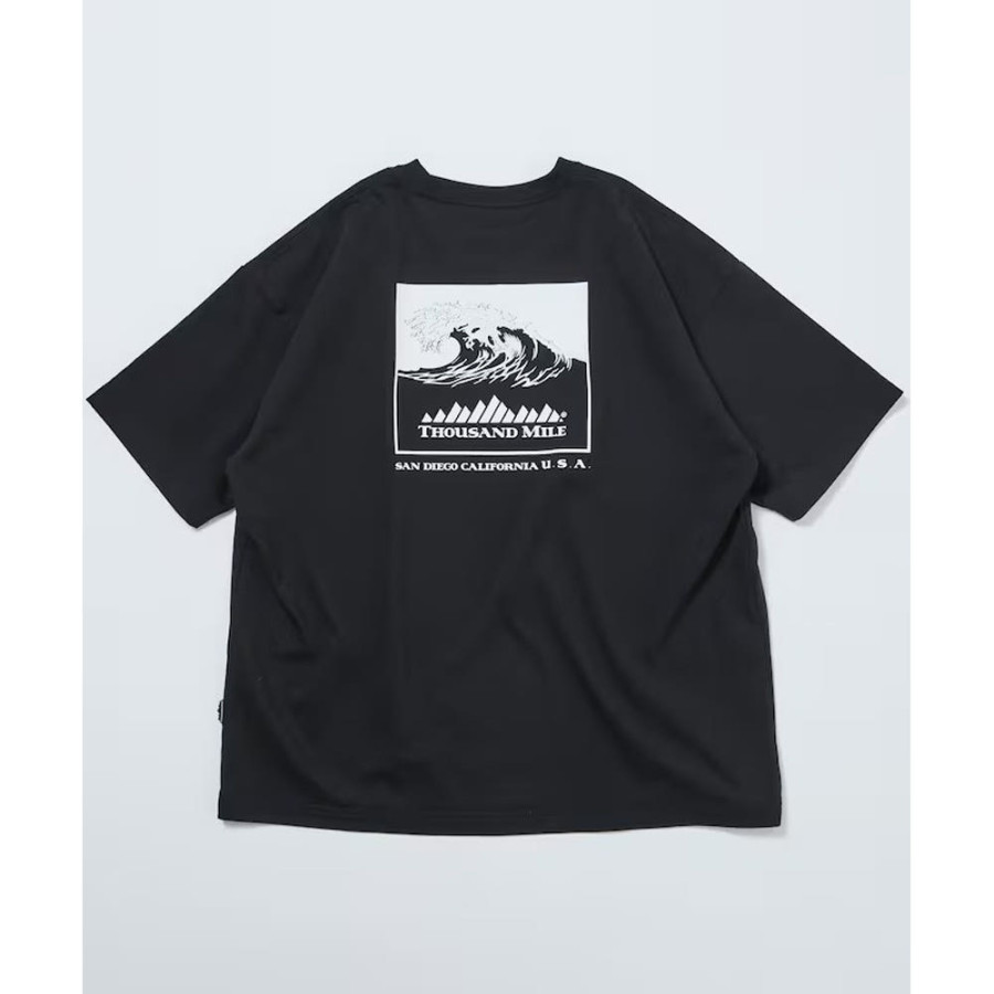 프릭스스토어 사우전드마일 별주 백프린트 웨이브 로고 반팔 티셔츠 4컬러 1226132800032
