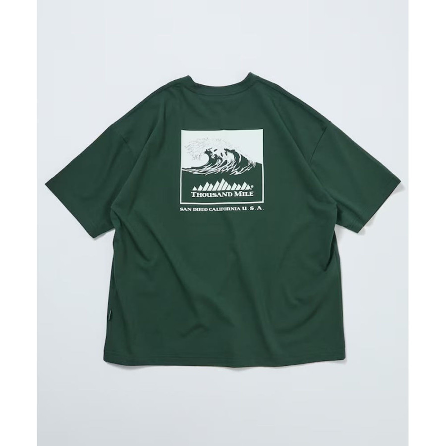 프릭스스토어 사우전드마일 별주 백프린트 웨이브 로고 반팔 티셔츠 4컬러 1226132800032