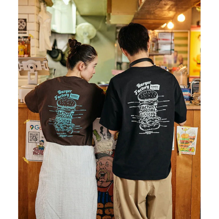 프릭스스토어 버거팩토리 별주 빅실루엣 백프린트 크루넥 반팔 티셔츠 5컬러 1226248902987