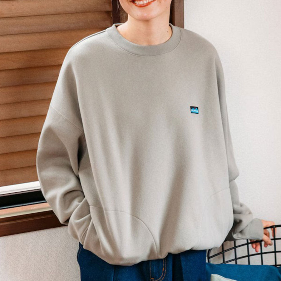 프릭스스토어 카부 별주 릴랙스핏 원포인트 자수 크루넥 스웨트 헴 코드 5컬러 1221105100075