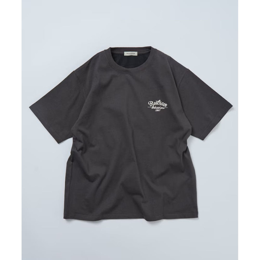 프릭스스토어 빅실루엣 디자인 백 자수 크루넥 티셔츠 TIGER 4컬러 1226248903004