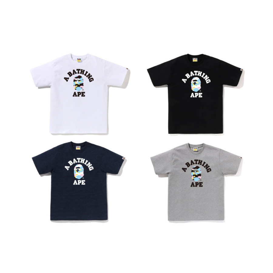 베이프 뉴멀티 카모 컬리지 반팔 티셔츠 4컬러 1M30110025