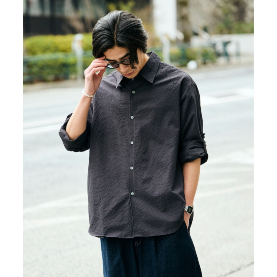 프릭스스토어 에어라이드 릴렉스핏 포켓터블 2WAY 롤업 시어 사커 셔츠 4컬러 1201248900297