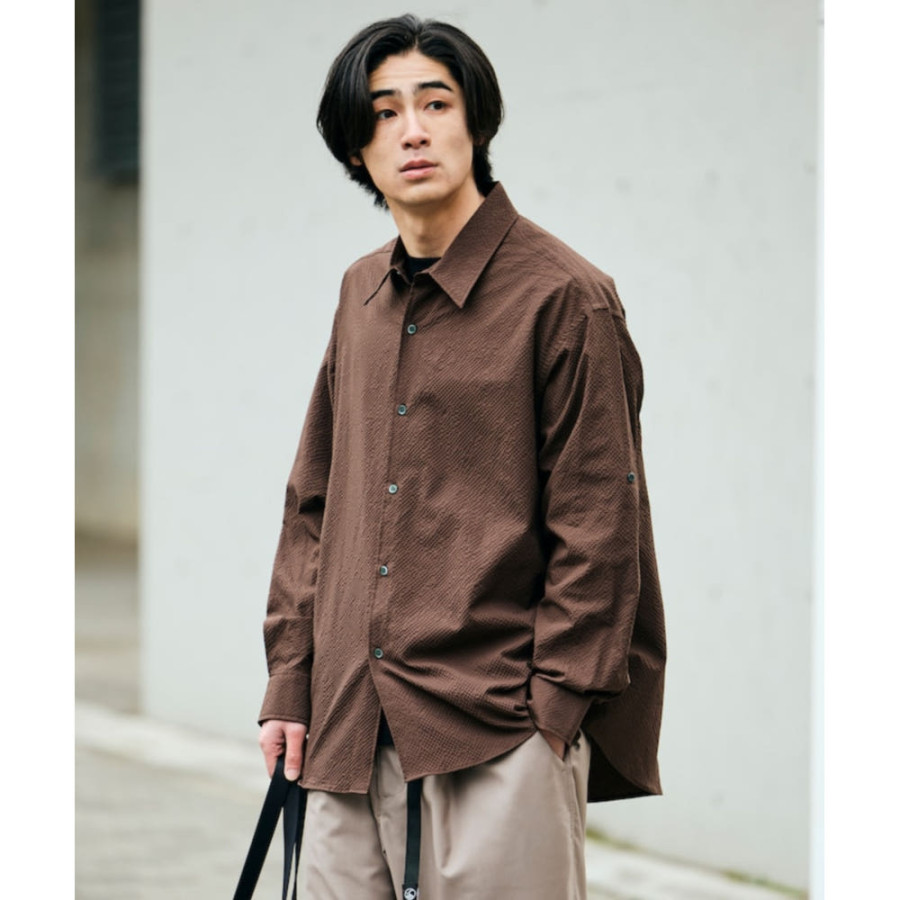 프릭스스토어 에어라이드 릴렉스핏 포켓터블 2WAY 롤업 시어 사커 셔츠 4컬러 1201248900297