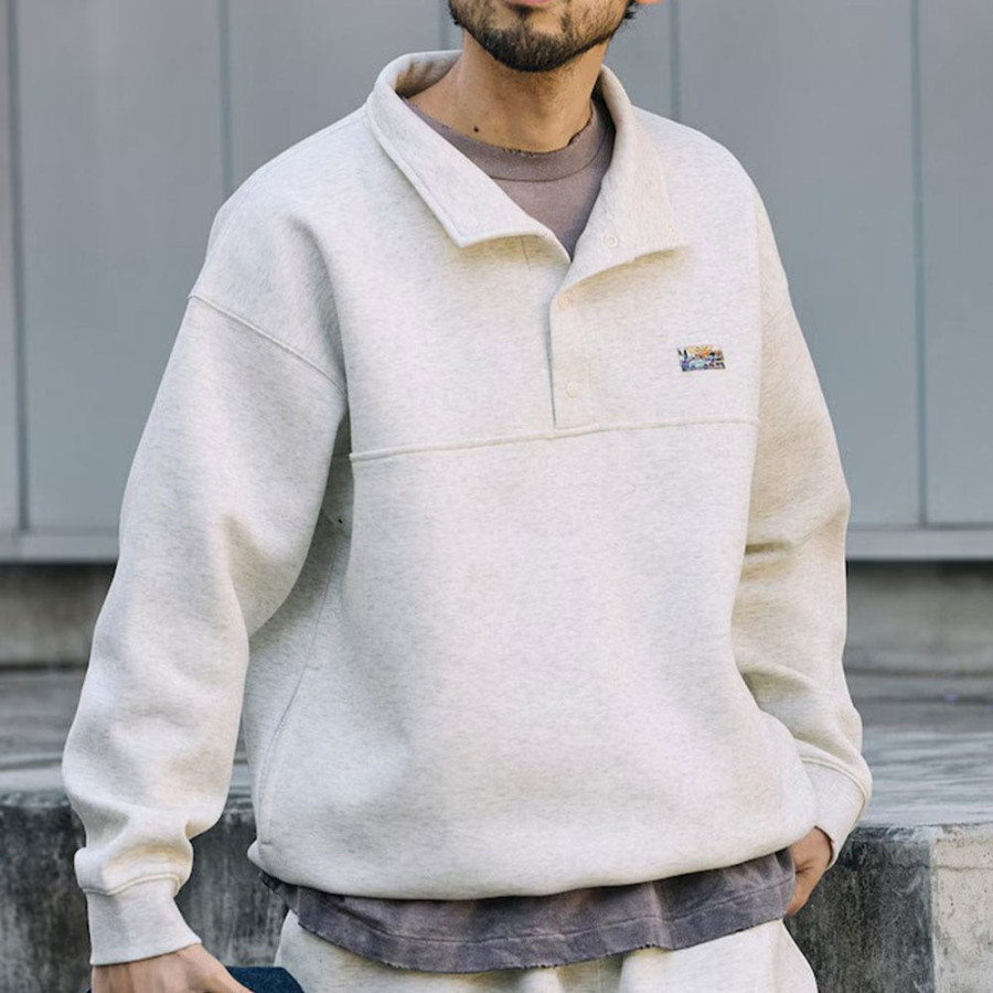 프릭스스토어 빅실루엣 스핀들 박스 원포인트 로고 스냅 버튼 스웨트 8컬러 1023248903157