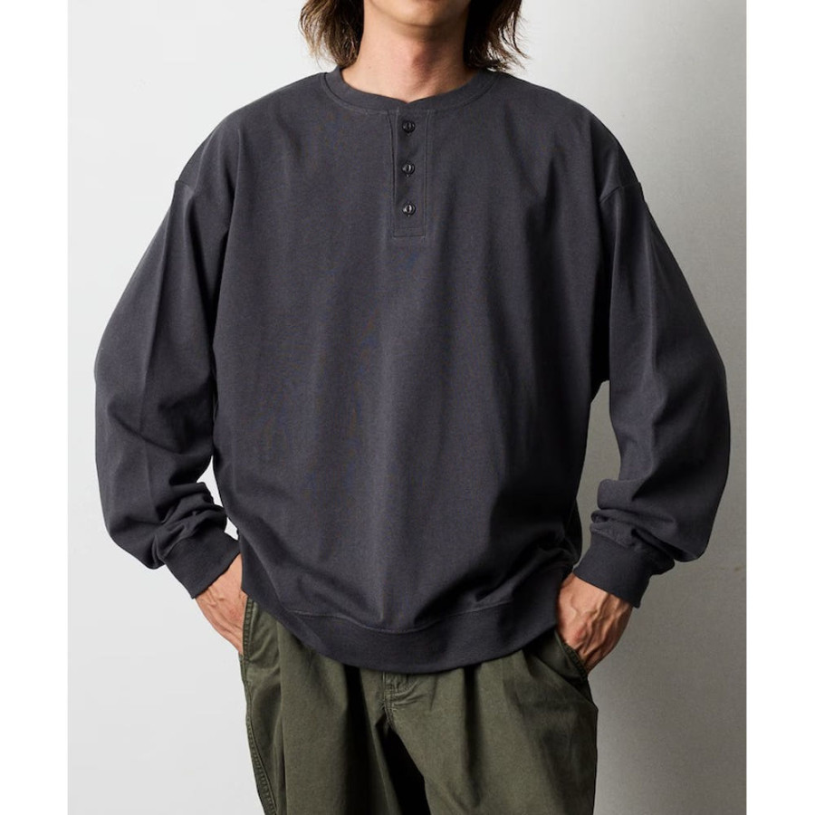 프릭스스토어 빅실루엣 USA 코튼 헨리넥 롱슬리브 티셔츠 5컬러 1223248901263