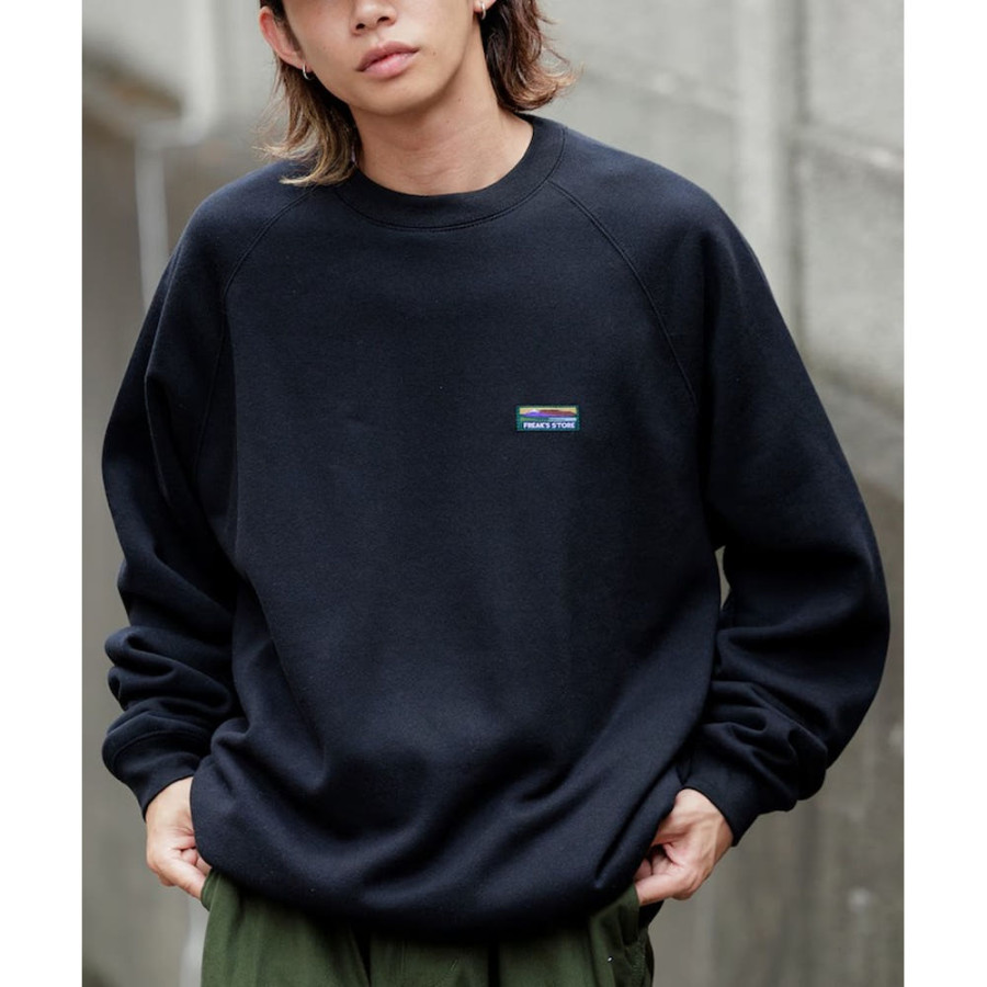 프릭스스토어 빅실루엣 원포인트 로고 라글란 슬리브 스핀들 스웨트 5컬러 1223248901264