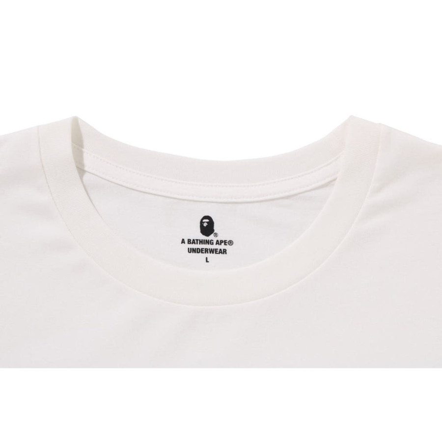 베이프 BAPE 2피스 반팔 티 언더웨어 화이트 1L70183007