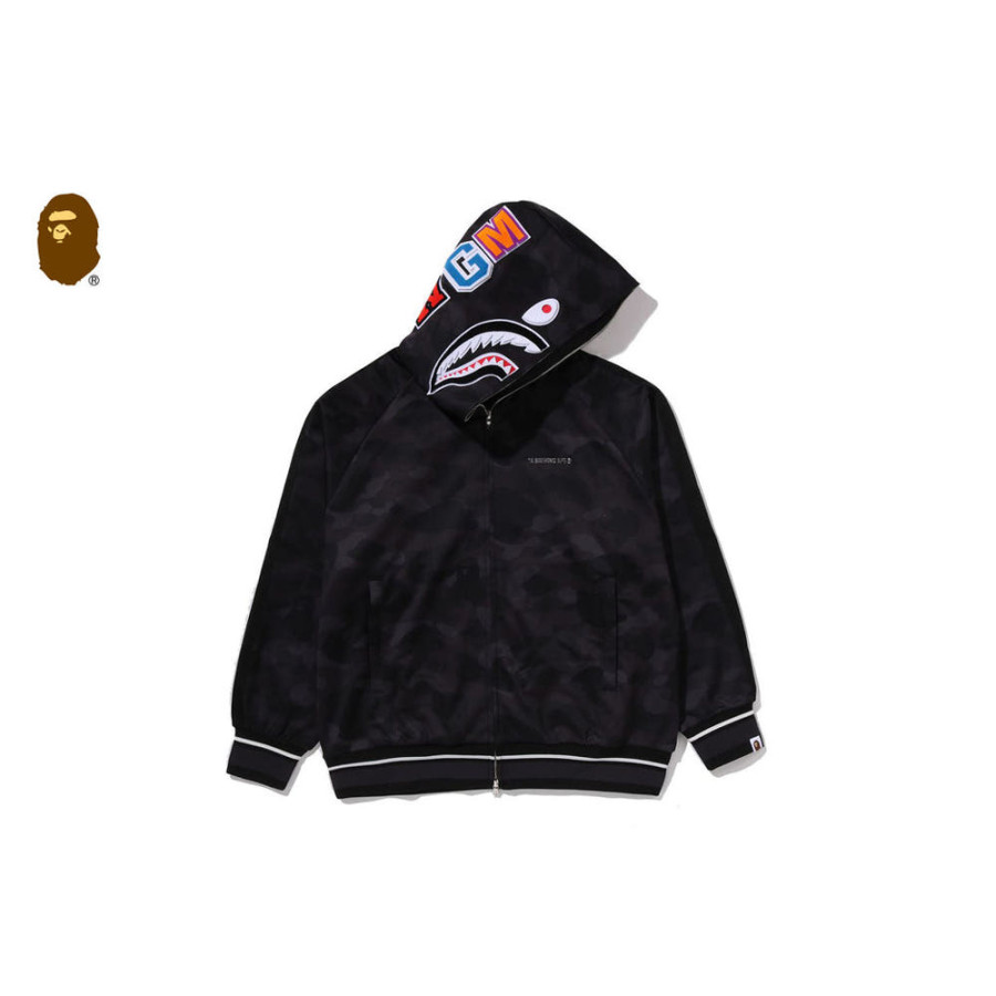 베이프 컬러 카모 샤크 릴렉스 핏 후디 트랙 자켓 3컬러 1L80115312