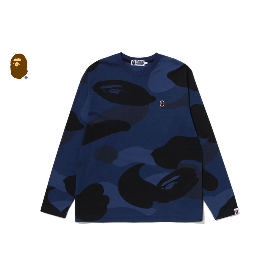 베이프 메가 컬러 카모 원 포인트 롱슬리브 티셔츠 3컬러 1L80111008