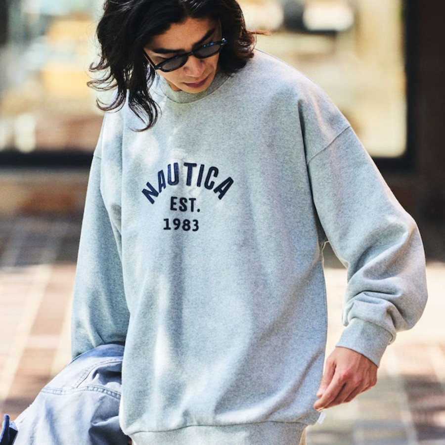 프릭스스토어 노티카 펠트 패치 아치 로고 크루넥 스웨트 3컬러 1023207500602