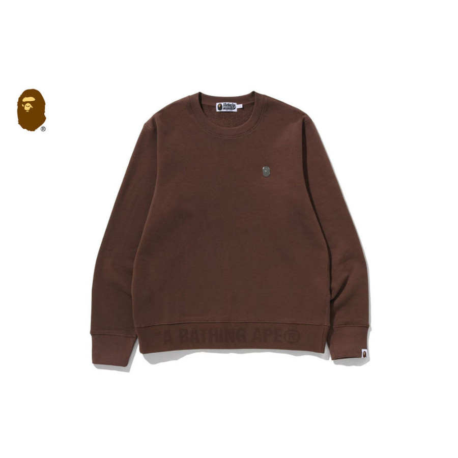 베이프 원포인트 크루넥 스웨트셔츠 4컬러 1L80113306