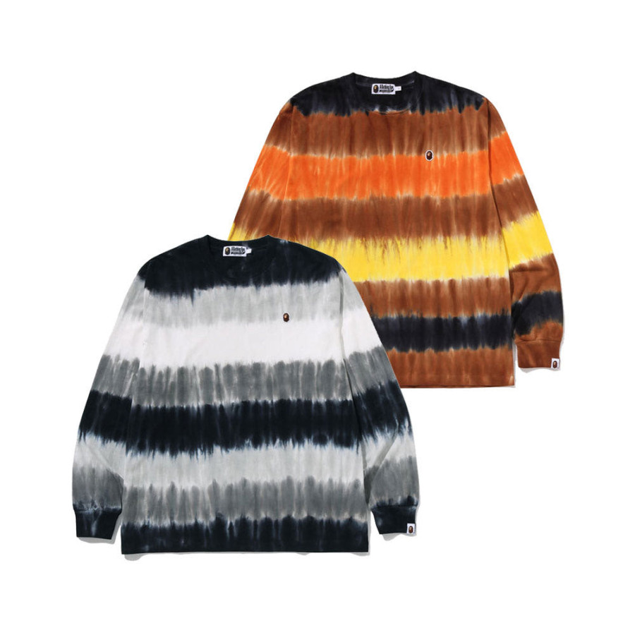 베이프 드립 스트라이프 릴랙스 핏 롱슬리브 티셔츠 2컬러 1L80111010