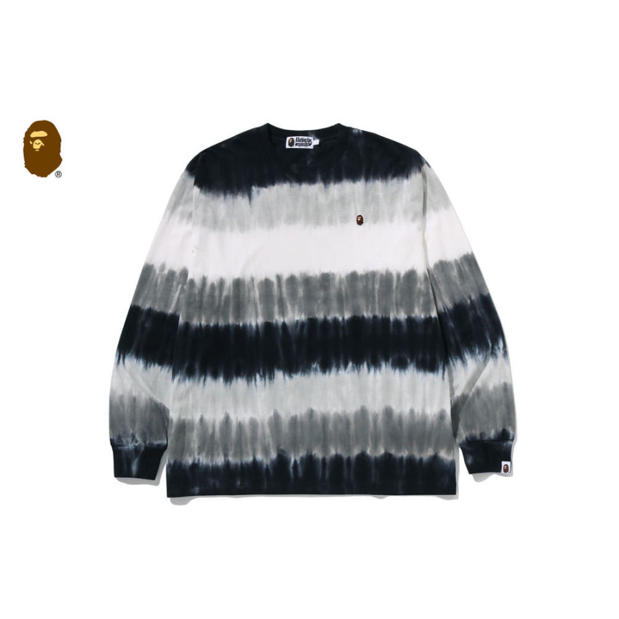 베이프 드립 스트라이프 릴랙스 핏 롱슬리브 티셔츠 2컬러 1L80111010