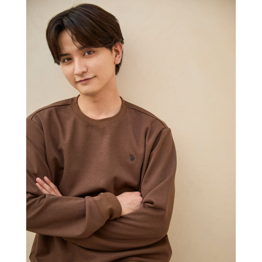 U.S. POLO ASSN. 유에스폴로에센 더블 호스맨 자수 스웨트 4컬러 PLM53328