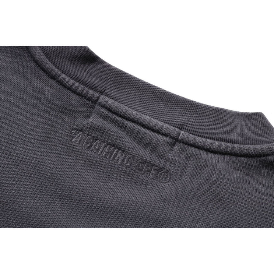 베이프 가먼트 다이 원포인트 릴렉스핏 크루넥 스웨트 셔츠 4컬러 1L80113307